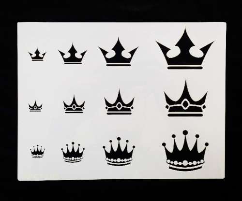 Crowns Stencil - Click Image to Close